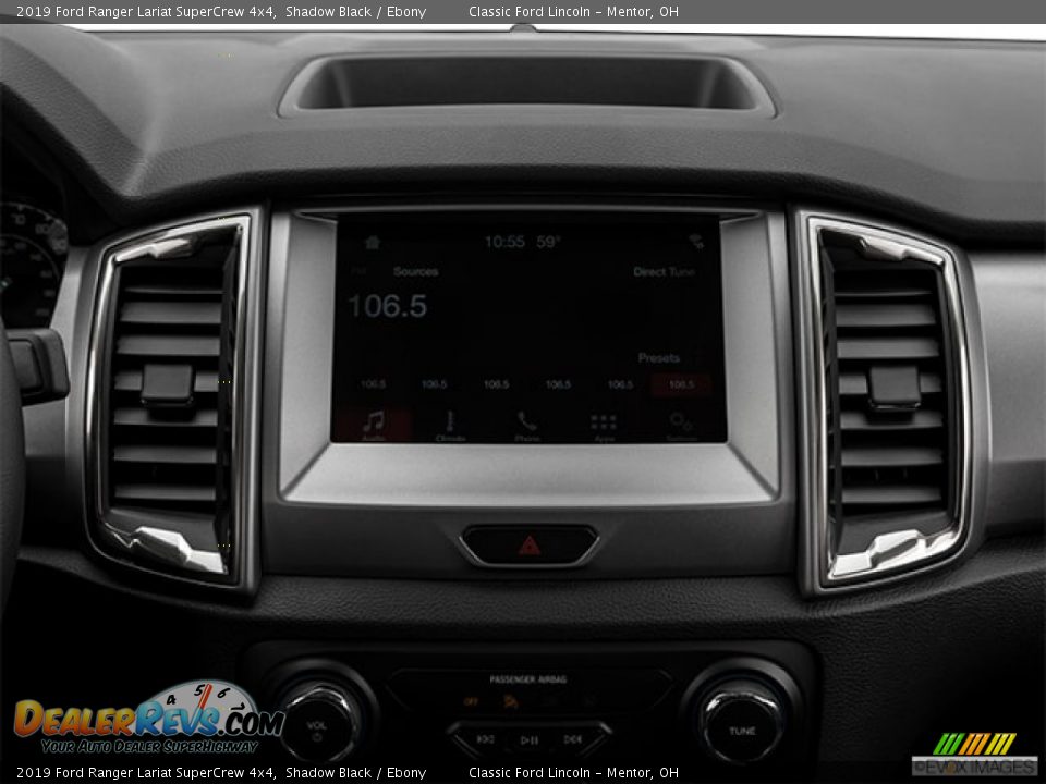 2019 Ford Ranger Lariat SuperCrew 4x4 Shadow Black / Ebony Photo #35