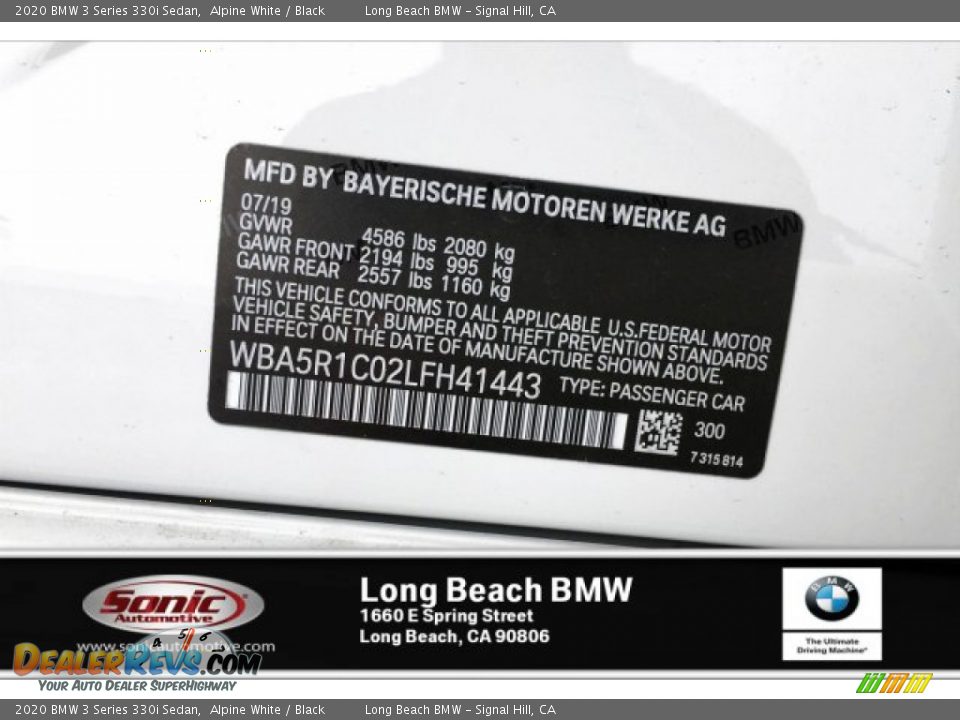2020 BMW 3 Series 330i Sedan Alpine White / Black Photo #11