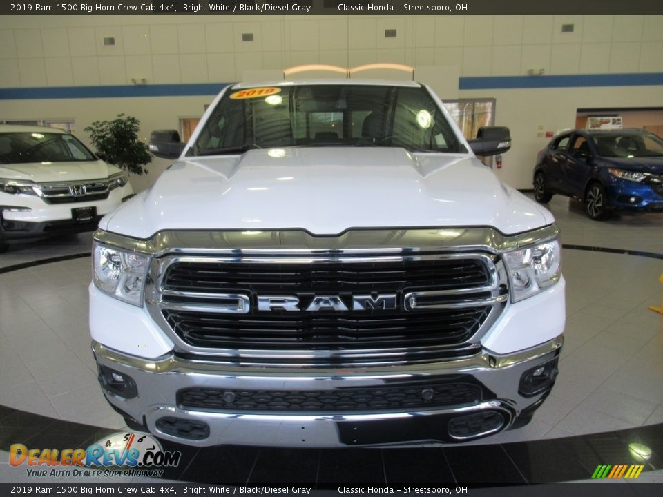 2019 Ram 1500 Big Horn Crew Cab 4x4 Bright White / Black/Diesel Gray Photo #2