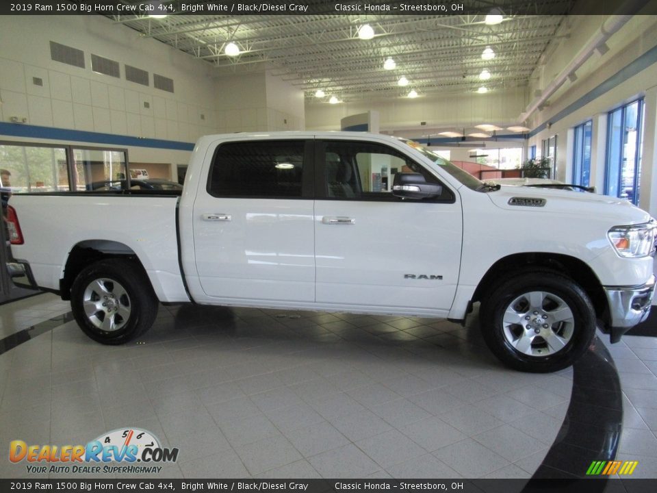 2019 Ram 1500 Big Horn Crew Cab 4x4 Bright White / Black/Diesel Gray Photo #4