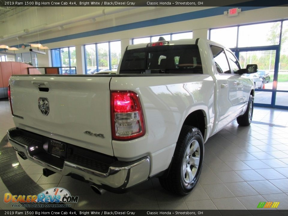 2019 Ram 1500 Big Horn Crew Cab 4x4 Bright White / Black/Diesel Gray Photo #5