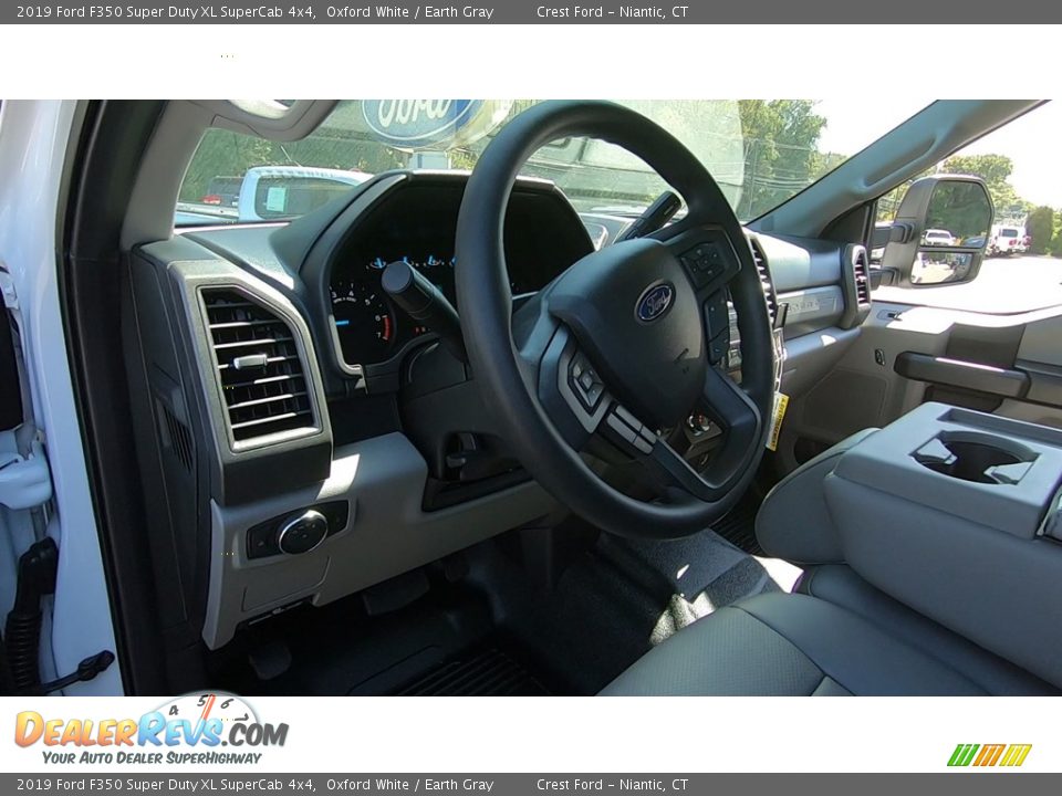 2019 Ford F350 Super Duty XL SuperCab 4x4 Oxford White / Earth Gray Photo #9