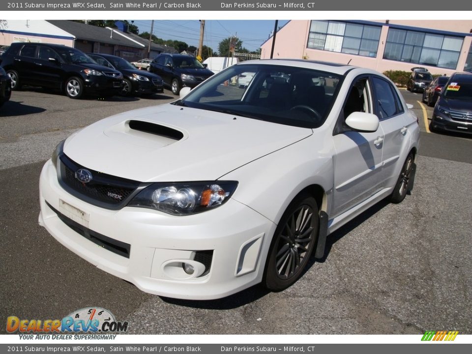 2011 Subaru Impreza WRX Sedan Satin White Pearl / Carbon Black Photo #1