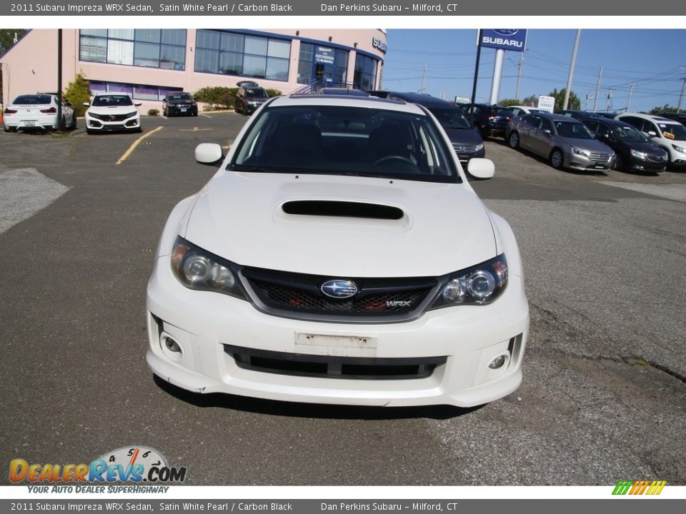 2011 Subaru Impreza WRX Sedan Satin White Pearl / Carbon Black Photo #2