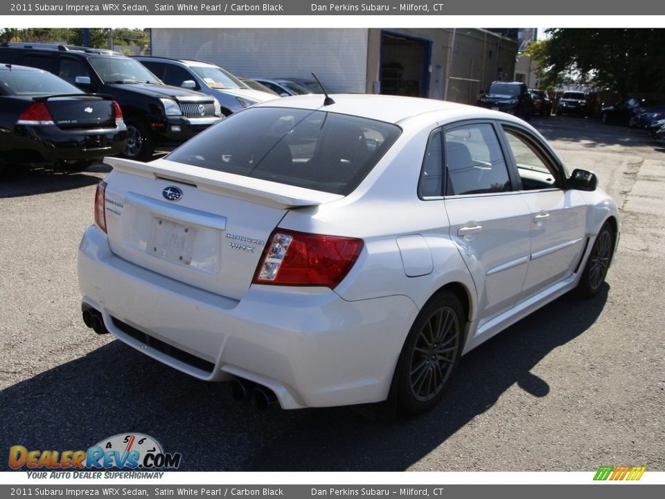 2011 Subaru Impreza WRX Sedan Satin White Pearl / Carbon Black Photo #4