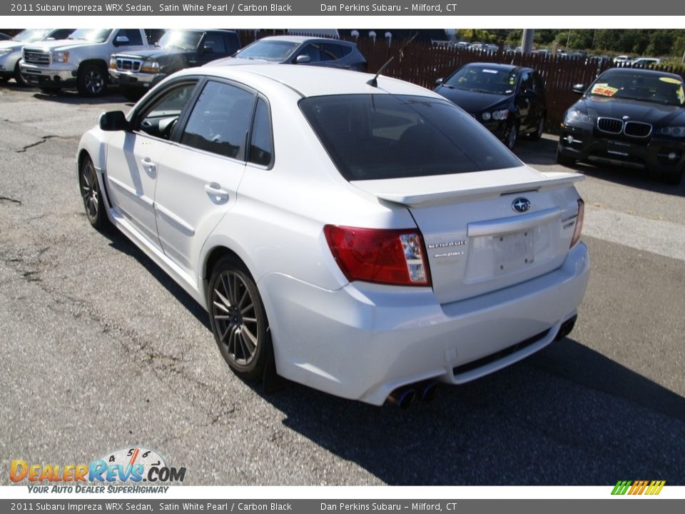 2011 Subaru Impreza WRX Sedan Satin White Pearl / Carbon Black Photo #6