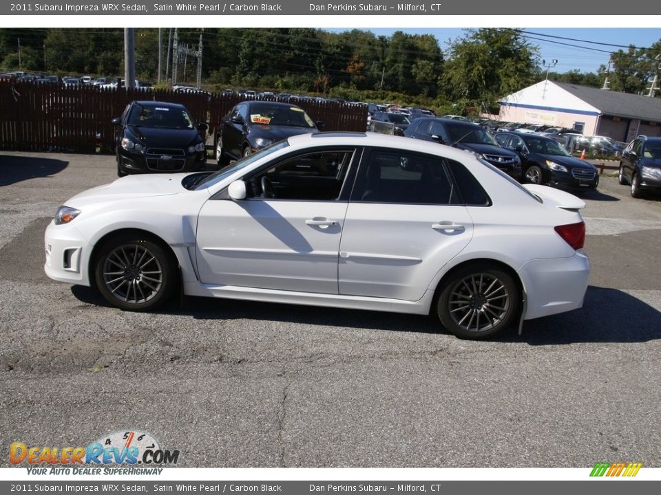 2011 Subaru Impreza WRX Sedan Satin White Pearl / Carbon Black Photo #7