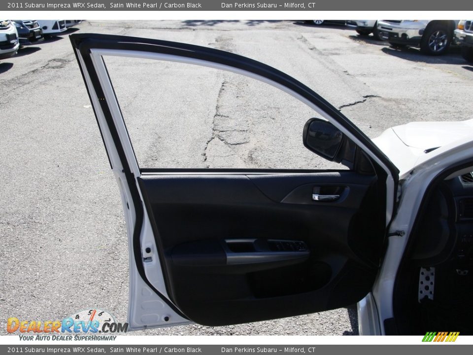 2011 Subaru Impreza WRX Sedan Satin White Pearl / Carbon Black Photo #8