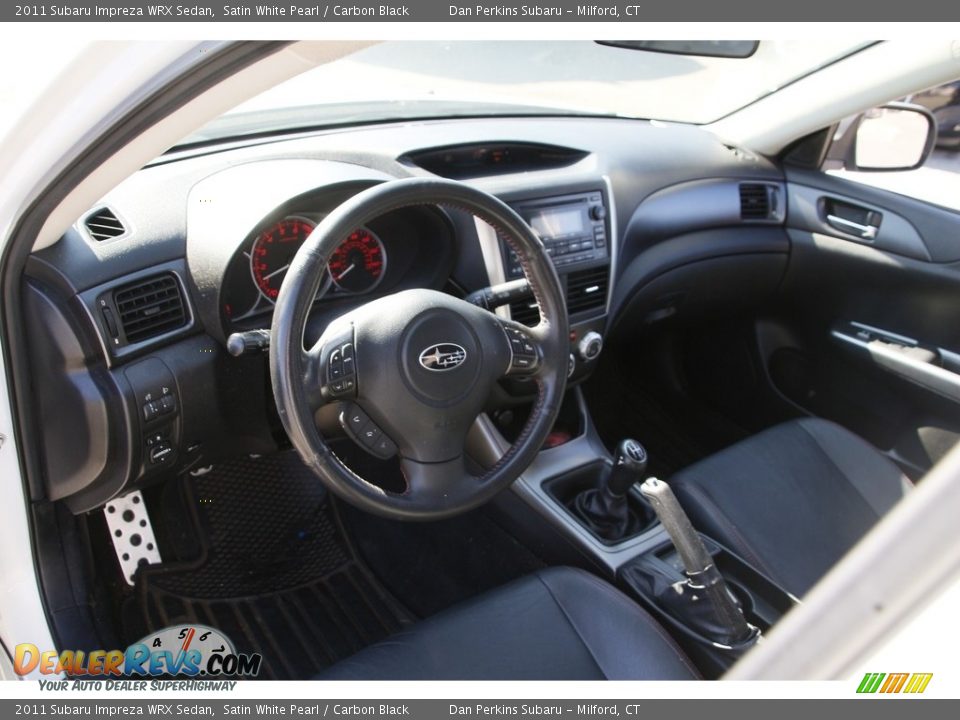 2011 Subaru Impreza WRX Sedan Satin White Pearl / Carbon Black Photo #9