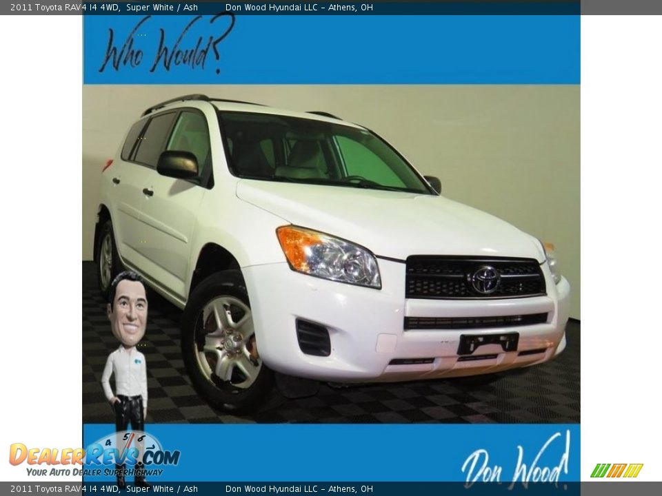 2011 Toyota RAV4 I4 4WD Super White / Ash Photo #1