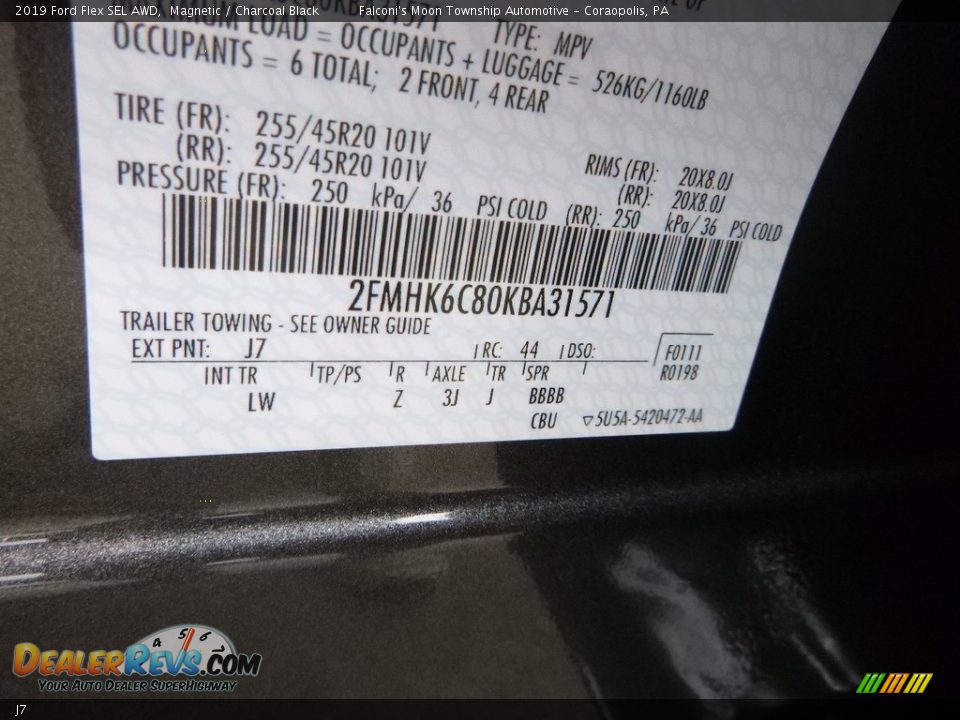 Ford Color Code J7 Magnetic