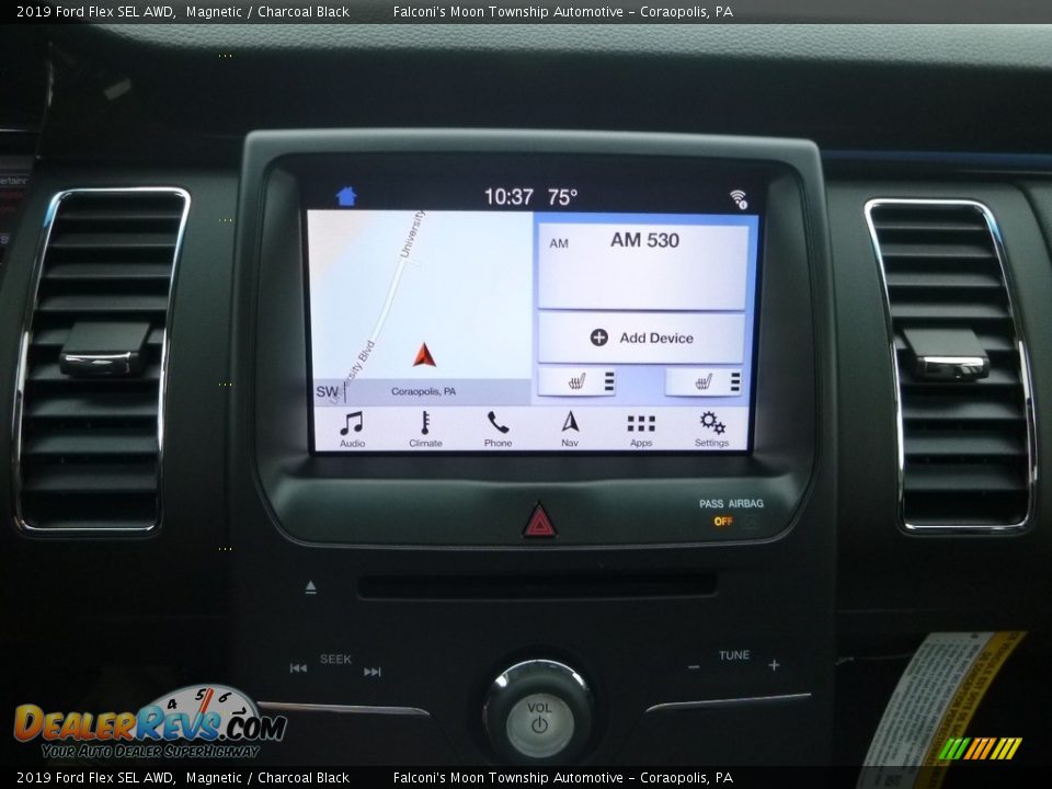 2019 Ford Flex SEL AWD Magnetic / Charcoal Black Photo #13