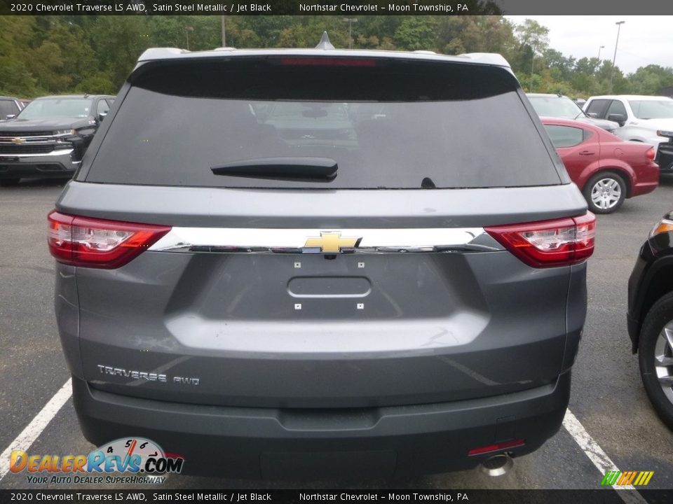 2020 Chevrolet Traverse LS AWD Satin Steel Metallic / Jet Black Photo #4