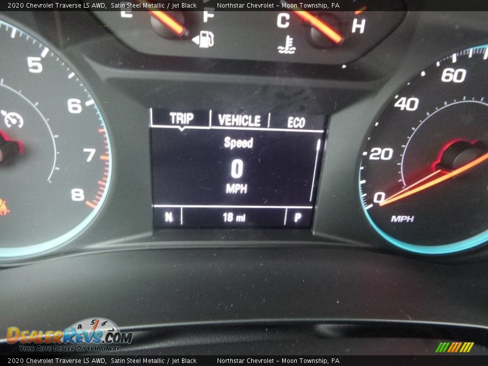 2020 Chevrolet Traverse LS AWD Satin Steel Metallic / Jet Black Photo #20