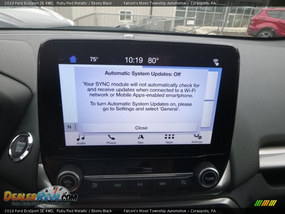 2019 Ford EcoSport SE 4WD Ruby Red Metallic / Ebony Black Photo #14
