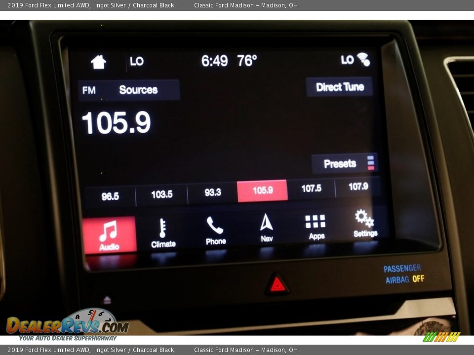 2019 Ford Flex Limited AWD Ingot Silver / Charcoal Black Photo #11