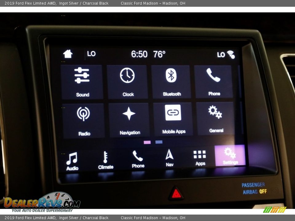2019 Ford Flex Limited AWD Ingot Silver / Charcoal Black Photo #15