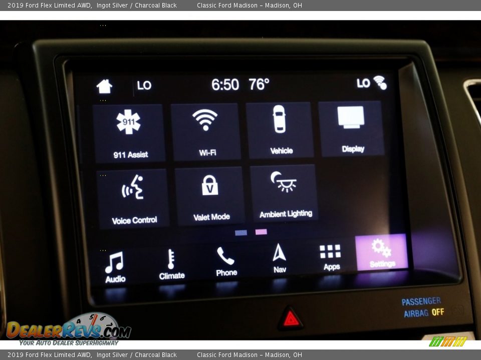 2019 Ford Flex Limited AWD Ingot Silver / Charcoal Black Photo #16