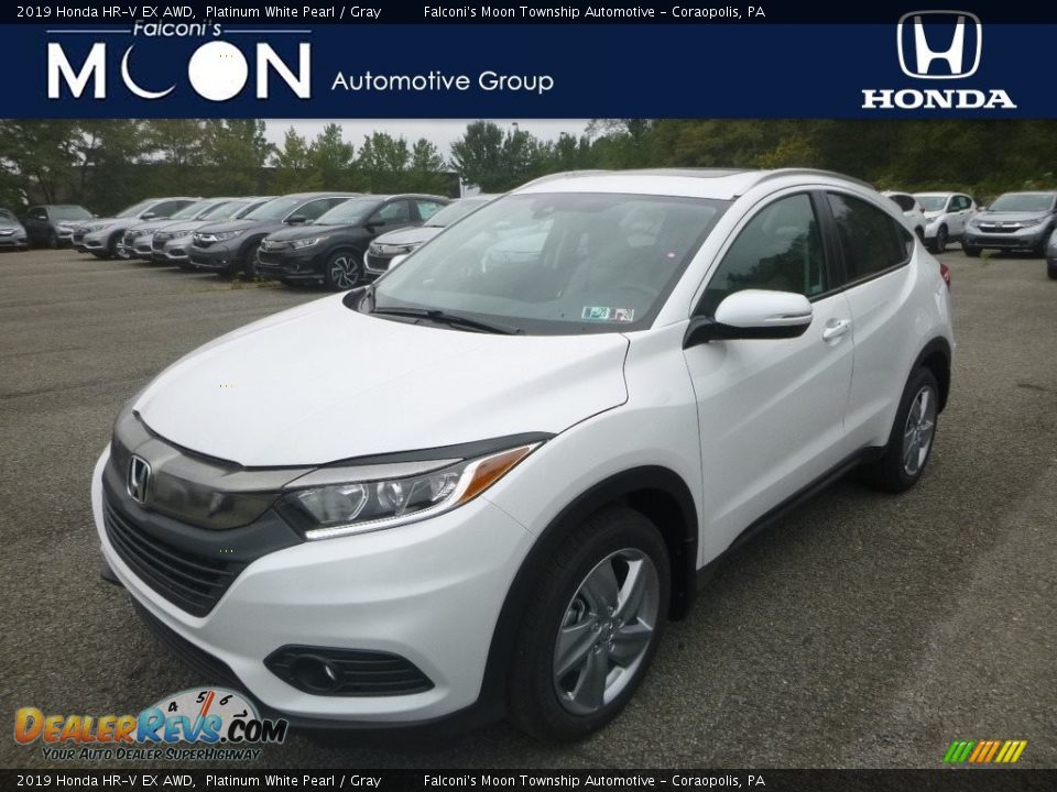 2019 Honda HR-V EX AWD Platinum White Pearl / Gray Photo #1