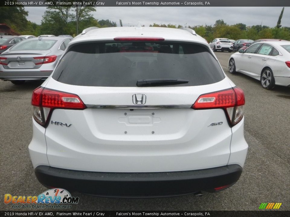 2019 Honda HR-V EX AWD Platinum White Pearl / Gray Photo #3