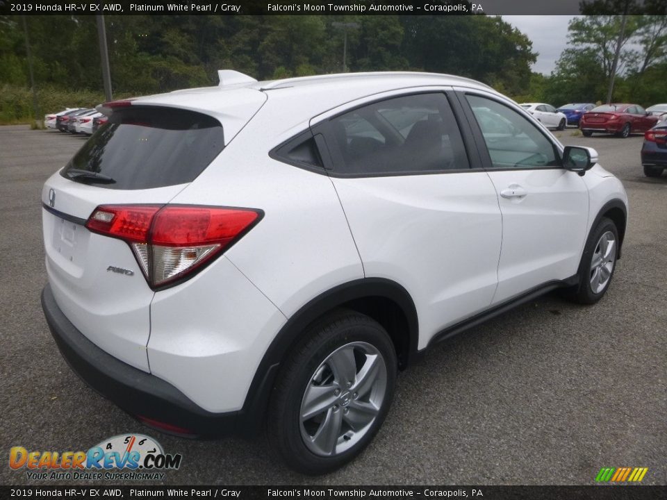 2019 Honda HR-V EX AWD Platinum White Pearl / Gray Photo #4