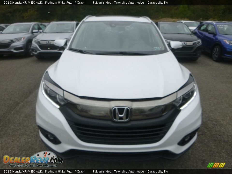 2019 Honda HR-V EX AWD Platinum White Pearl / Gray Photo #6