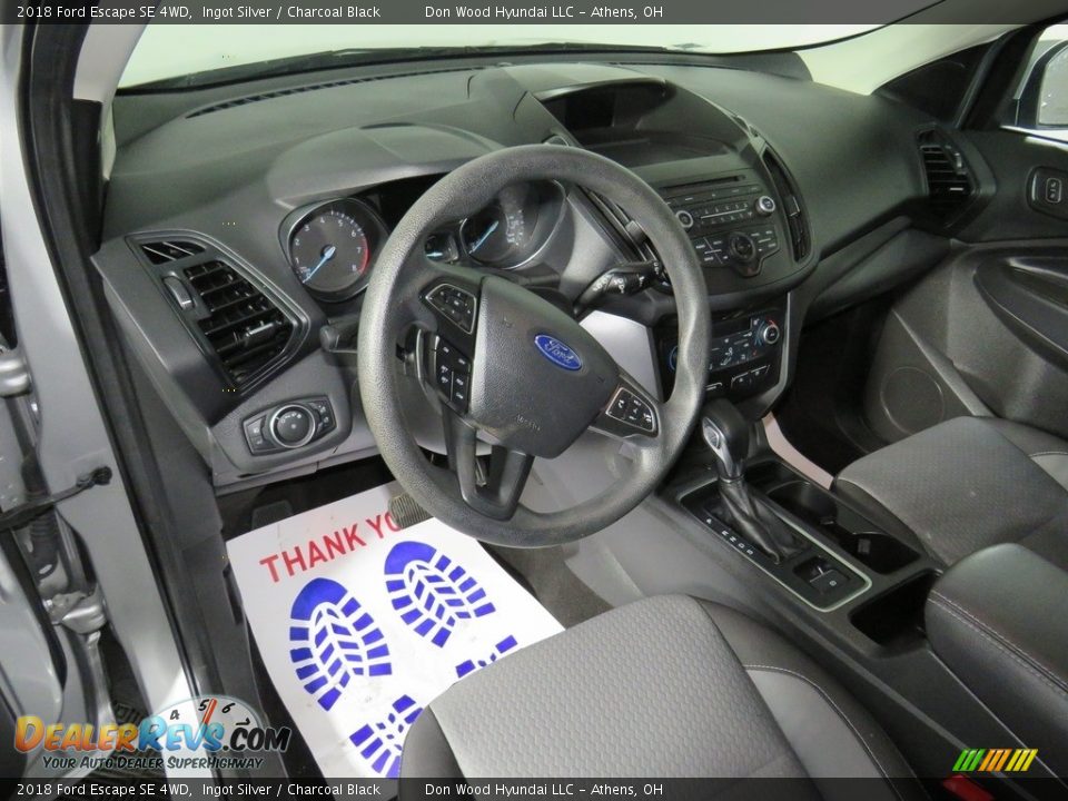 2018 Ford Escape SE 4WD Ingot Silver / Charcoal Black Photo #12