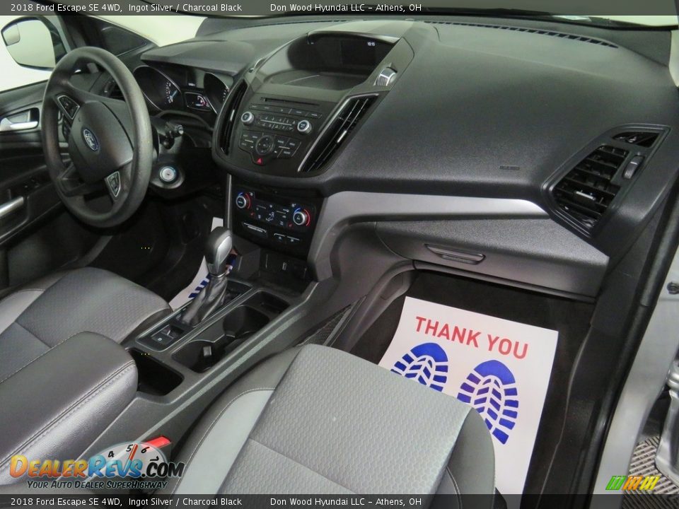 2018 Ford Escape SE 4WD Ingot Silver / Charcoal Black Photo #19