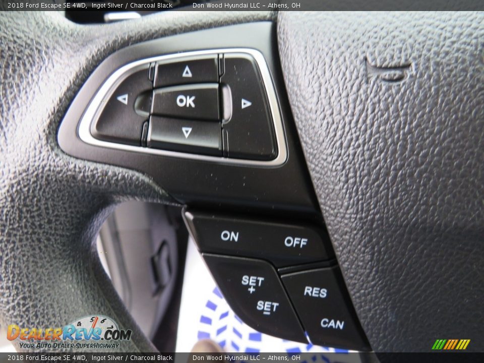 2018 Ford Escape SE 4WD Ingot Silver / Charcoal Black Photo #23