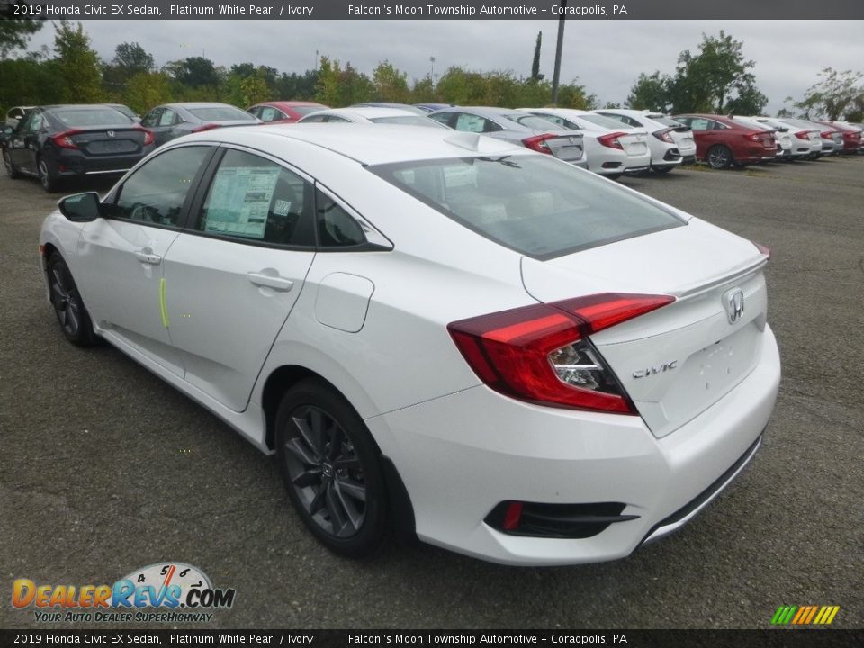 2019 Honda Civic EX Sedan Platinum White Pearl / Ivory Photo #2