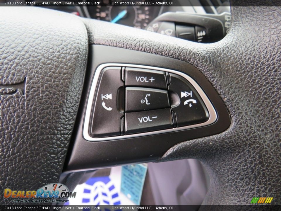 2018 Ford Escape SE 4WD Ingot Silver / Charcoal Black Photo #24