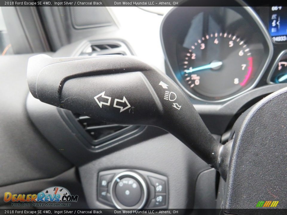 2018 Ford Escape SE 4WD Ingot Silver / Charcoal Black Photo #25