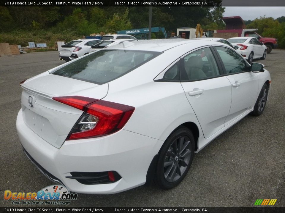 2019 Honda Civic EX Sedan Platinum White Pearl / Ivory Photo #4