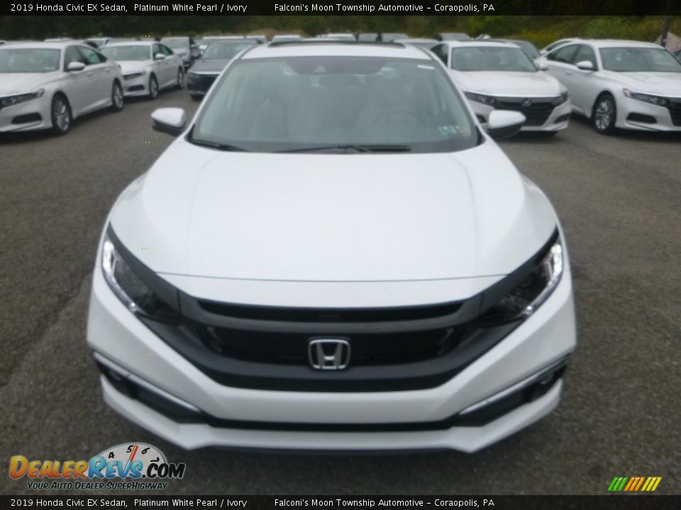 2019 Honda Civic EX Sedan Platinum White Pearl / Ivory Photo #6
