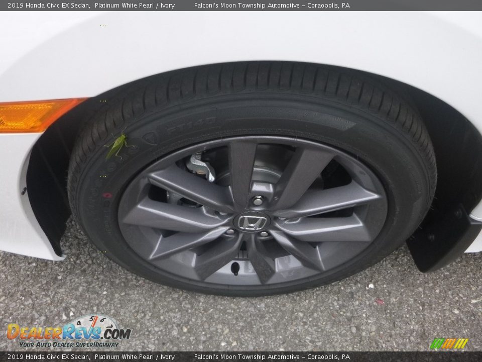 2019 Honda Civic EX Sedan Platinum White Pearl / Ivory Photo #7