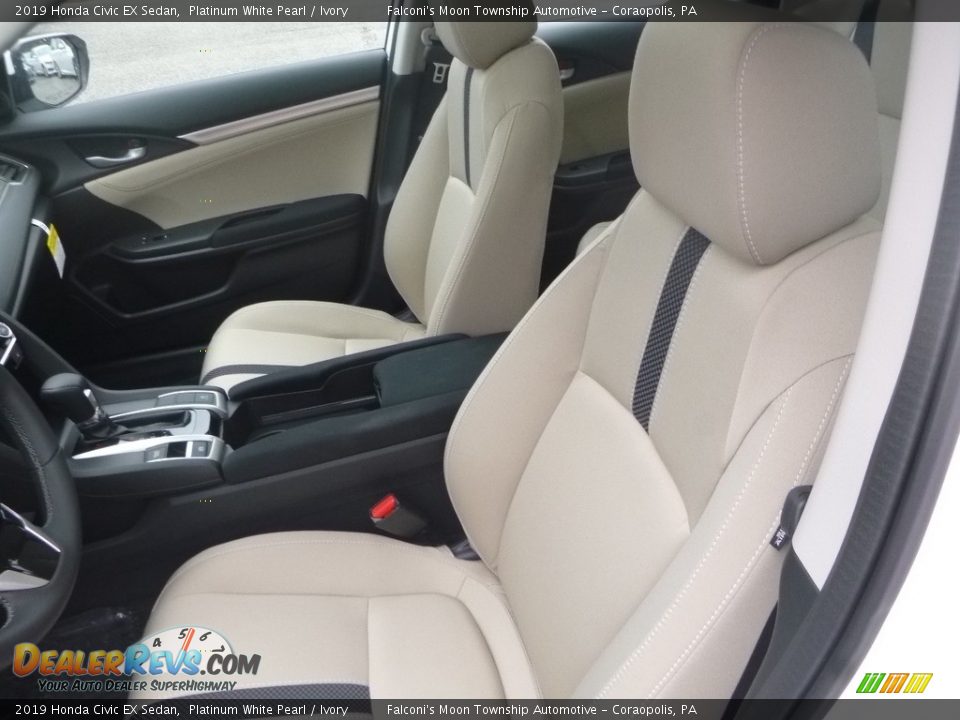 2019 Honda Civic EX Sedan Platinum White Pearl / Ivory Photo #8