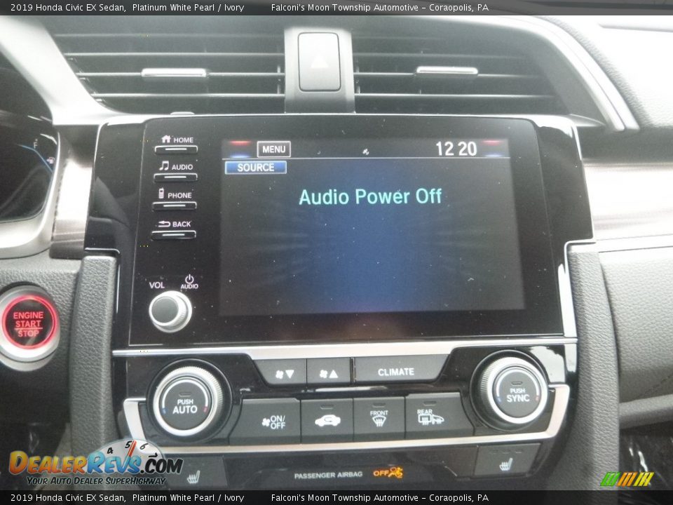 2019 Honda Civic EX Sedan Platinum White Pearl / Ivory Photo #14