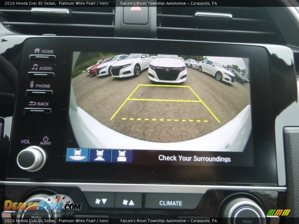 2019 Honda Civic EX Sedan Platinum White Pearl / Ivory Photo #15