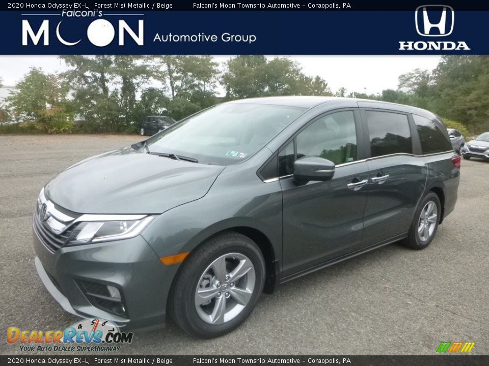 2020 Honda Odyssey EX-L Forest Mist Metallic / Beige Photo #1