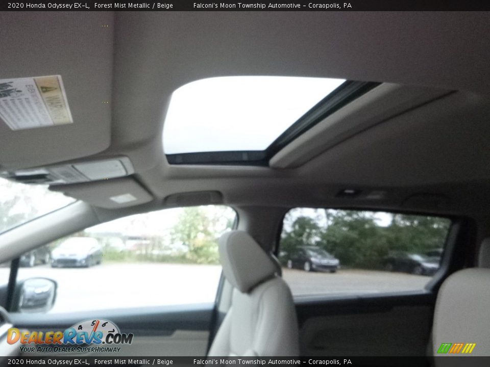 2020 Honda Odyssey EX-L Forest Mist Metallic / Beige Photo #13
