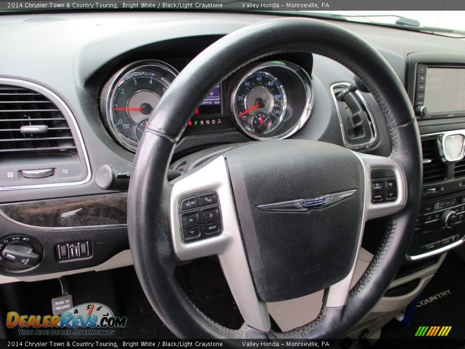 2014 Chrysler Town & Country Touring Bright White / Black/Light Graystone Photo #15