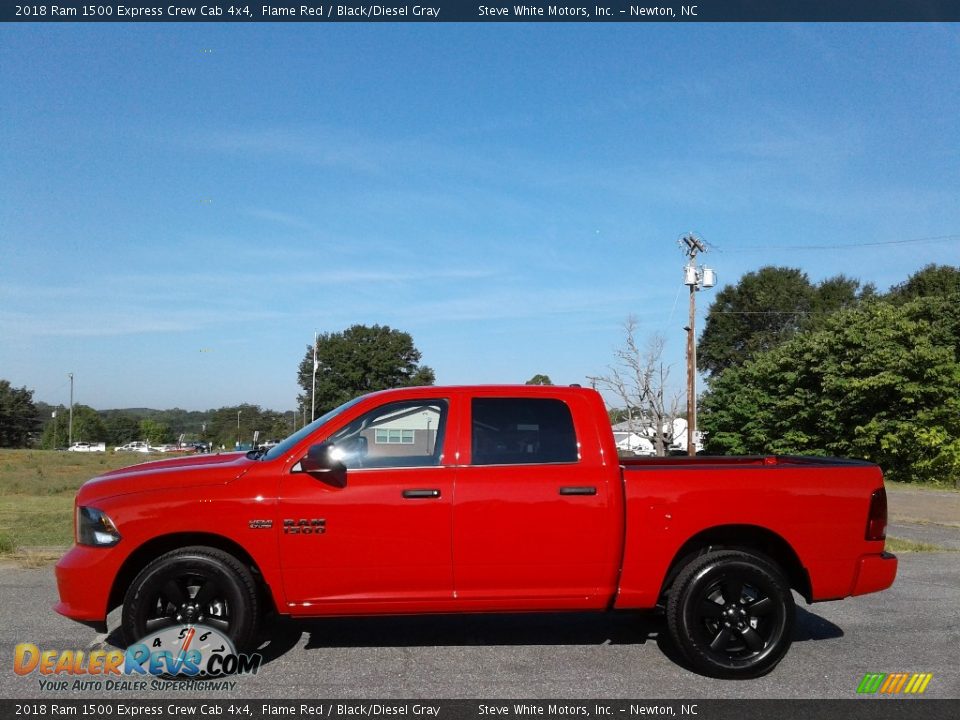 2018 Ram 1500 Express Crew Cab 4x4 Flame Red / Black/Diesel Gray Photo #1