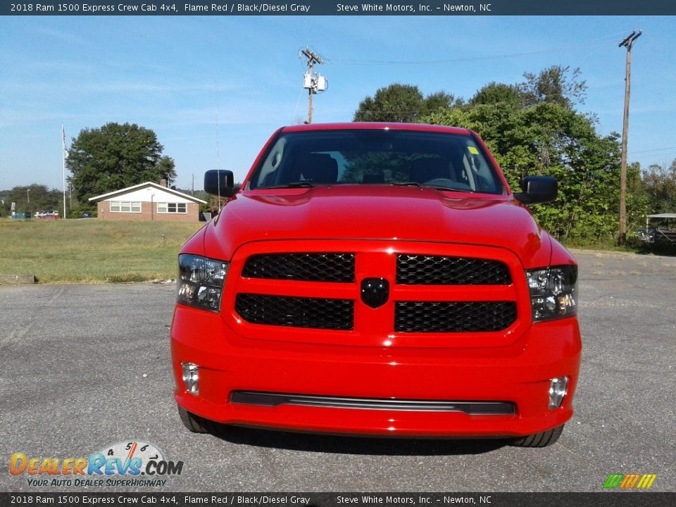 2018 Ram 1500 Express Crew Cab 4x4 Flame Red / Black/Diesel Gray Photo #3