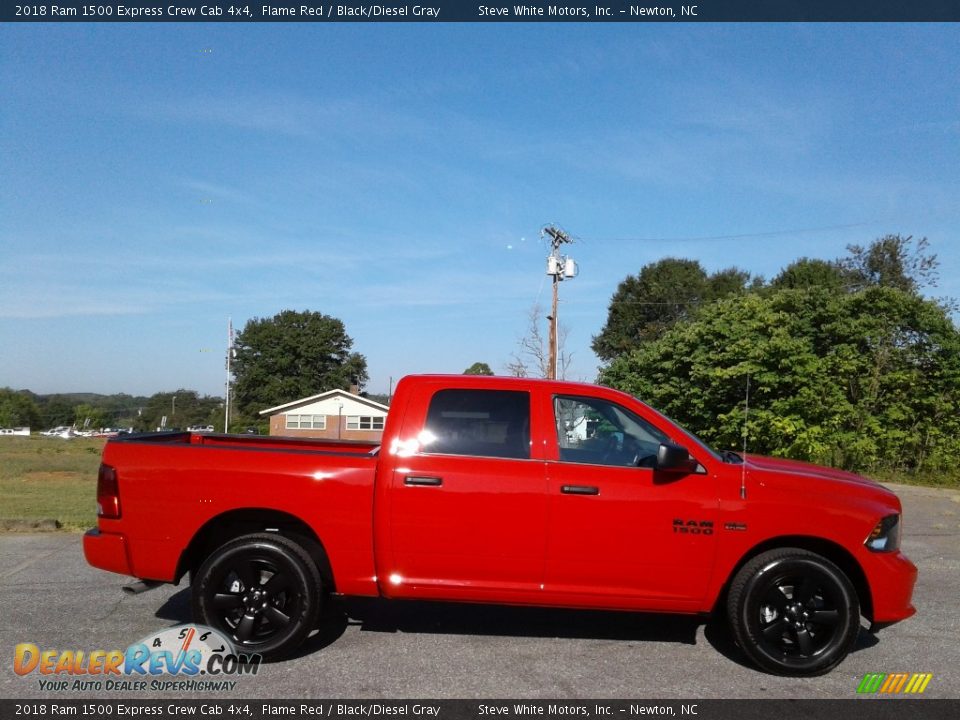 2018 Ram 1500 Express Crew Cab 4x4 Flame Red / Black/Diesel Gray Photo #5