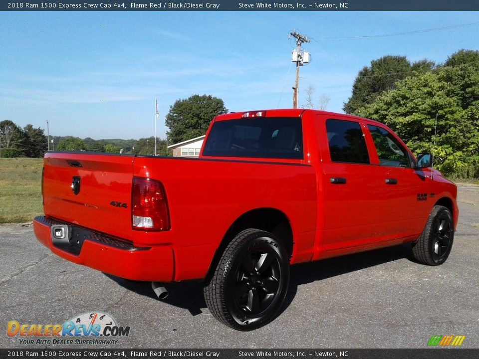 2018 Ram 1500 Express Crew Cab 4x4 Flame Red / Black/Diesel Gray Photo #6