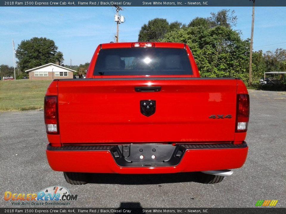 2018 Ram 1500 Express Crew Cab 4x4 Flame Red / Black/Diesel Gray Photo #7