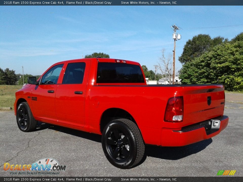 2018 Ram 1500 Express Crew Cab 4x4 Flame Red / Black/Diesel Gray Photo #8
