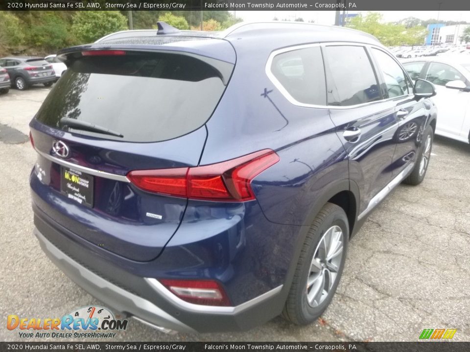 2020 Hyundai Santa Fe SEL AWD Stormy Sea / Espresso/Gray Photo #2