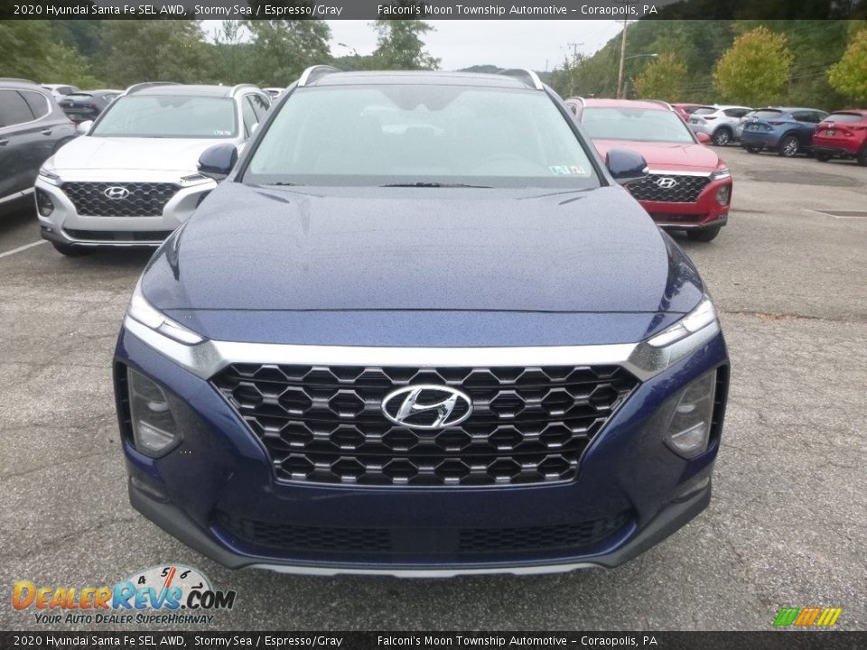 2020 Hyundai Santa Fe SEL AWD Stormy Sea / Espresso/Gray Photo #4