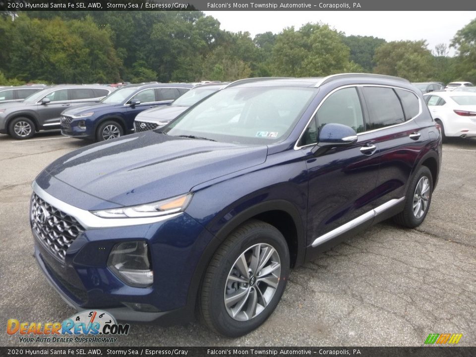 2020 Hyundai Santa Fe SEL AWD Stormy Sea / Espresso/Gray Photo #5